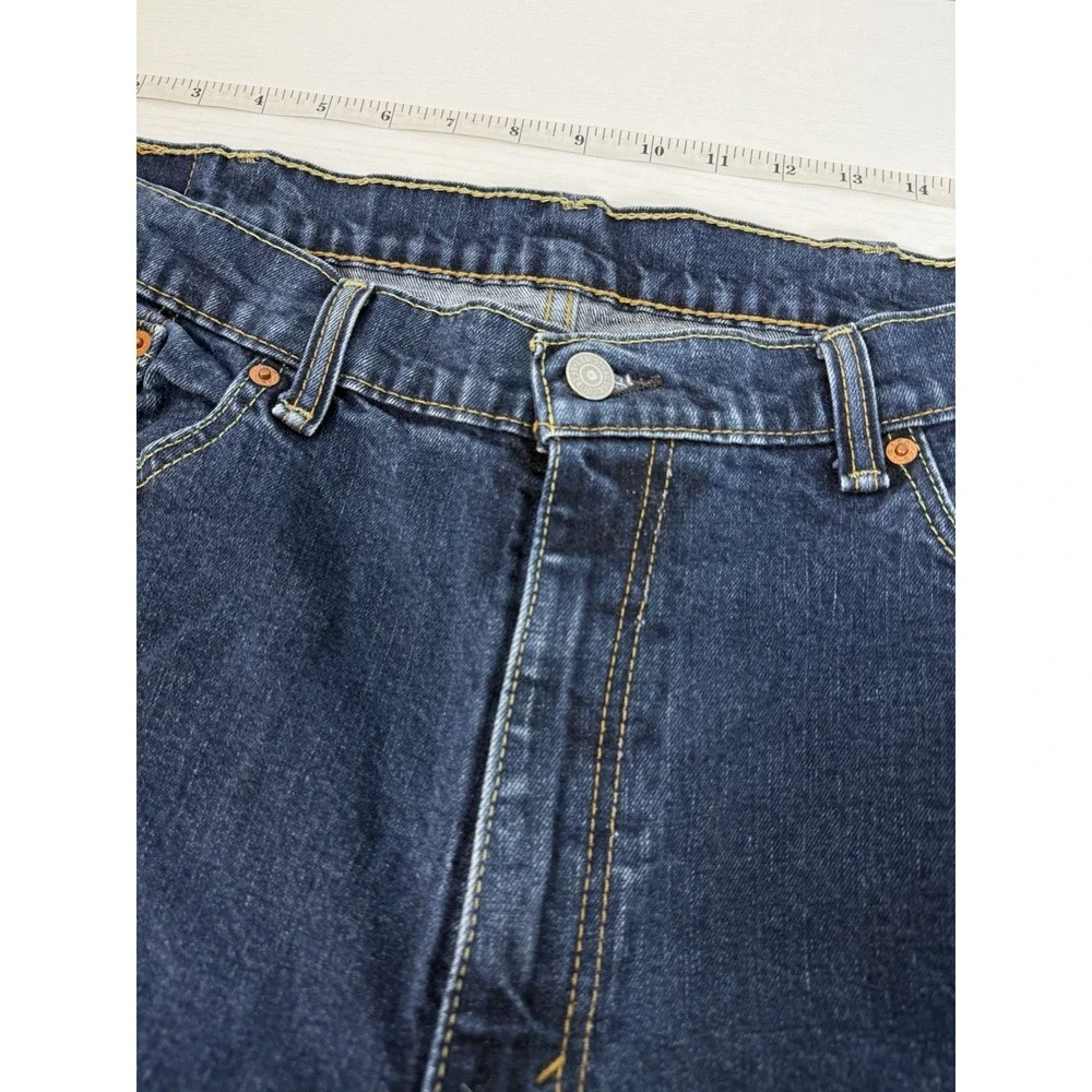 Levis 550 Jeans Mens Size 40x32 Straight Leg DARK Wash‎ Cotton Denim